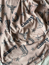 Load image into Gallery viewer, Howdy Personalized Minky Blanket
