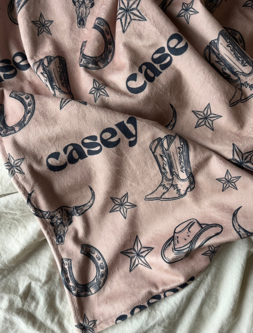 Howdy Personalized Minky Blanket