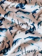 Load image into Gallery viewer, Whale Personalized Blanket
