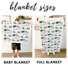 Load image into Gallery viewer, Peonies Personalized Baby Blanket
